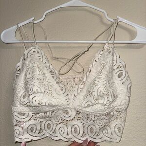 PINK Victoria's Secret Lace Bralette in Cream